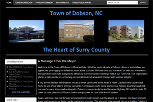 Town of Dobson NC Web Development Project