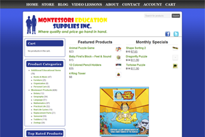 Montessori Education Supplies Web Development Project