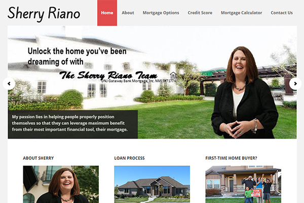 Raleigh Website Design - Sherry Riano Mortgage Services